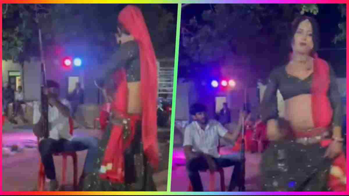 फिल्मी स्टाइल में युवती से कराया डांस, फिर की हवाई फायरिंग, 47 सेकंड का Video हुआ वायरल 