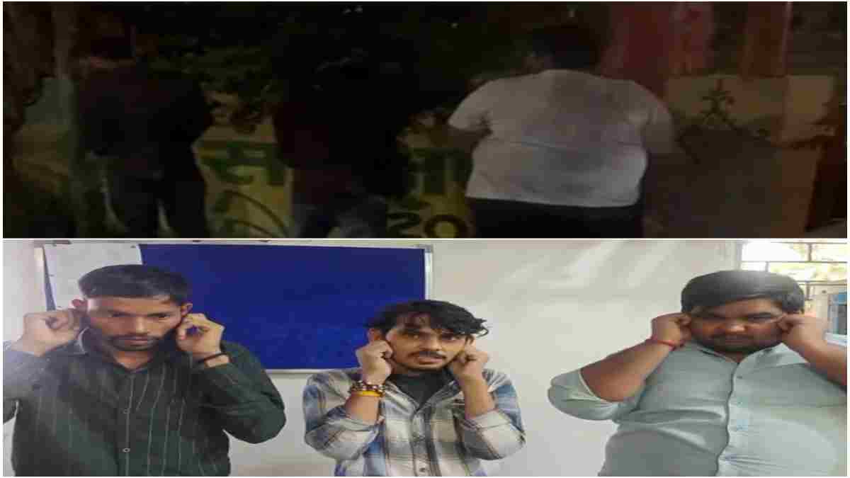 नशे में धुत 3 युवकों की शर्मनाक करतूत: प्राचीन हनुमान मंदिर की दीवार पर किया पेशाब, CCTV से हुई पहचान, पुलिस ने किया गिरफ्तार