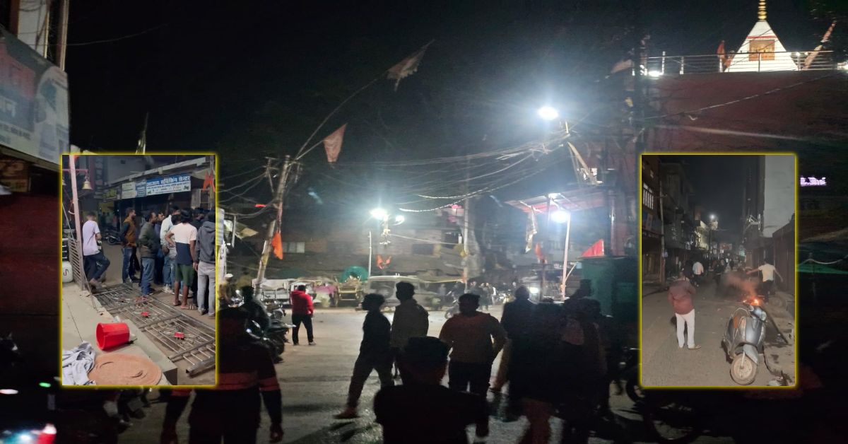 देर रात दुर्गा मंदिर में भारी बवाल: जबलपुर में मारपीट और ग्रिल तोड़ने के बाद दो पक्षों में पथराव, वीडियो आया सामने