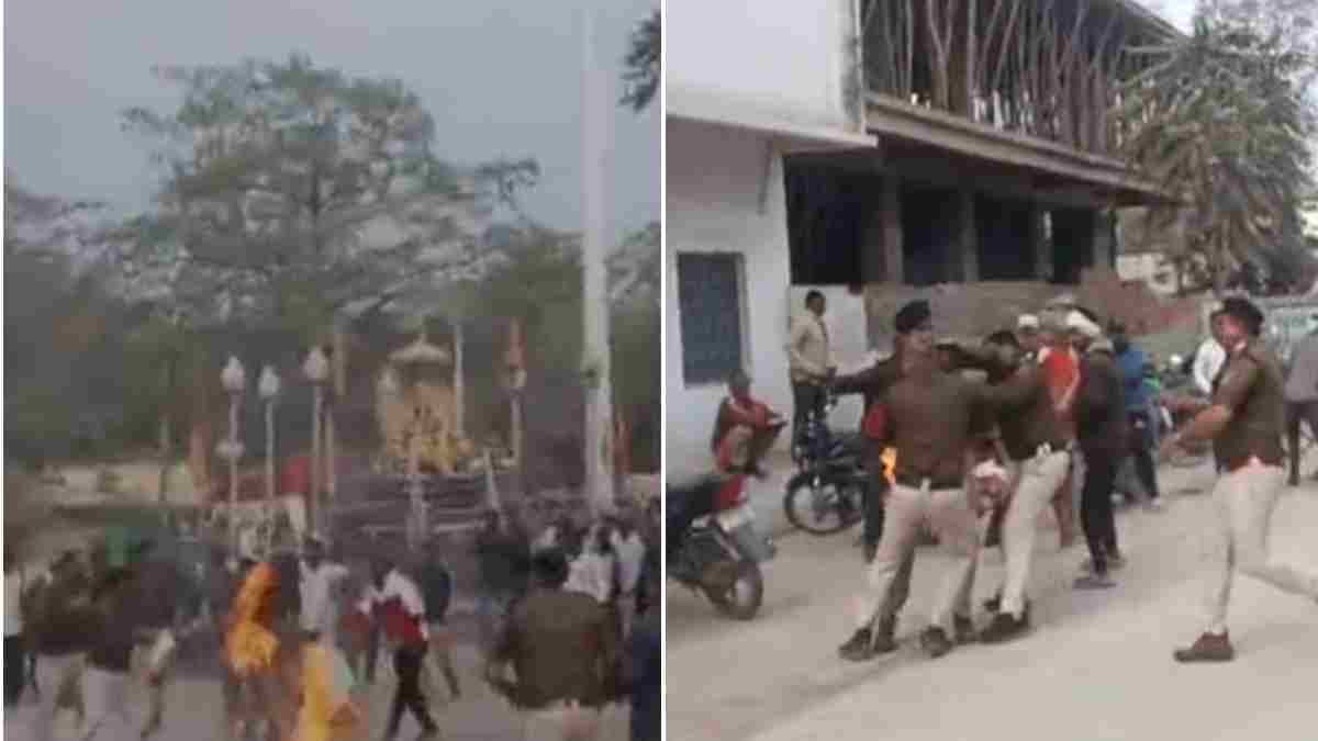 मैहर में कांग्रेस का प्रदर्शन: कैलाश विजयवर्गीय के बयान के विरोध में पुतला दहन, यातायात थाना प्रभारी झुलसे