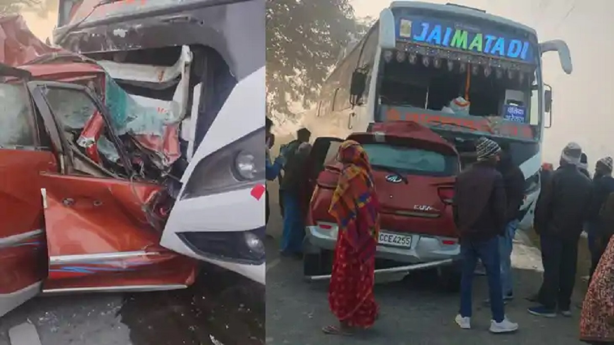 मुजफ्फरपुर में सुबह-सुबह बड़ा हादसा: यात्रियों से भरी बस ने बरपाया कहर, कार सवार दो लोगों की मौके पर दर्दनाक मौत
