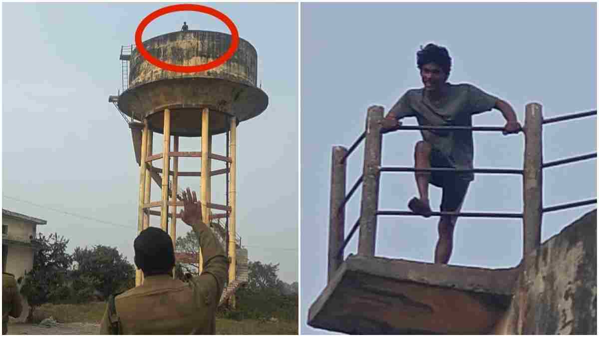 शहडोल में रियल लाइफ शोले: वीरू बना धनपुरी का गोलू; पानी टंकी पर चढ़कर हाई-वोल्टेज ड्रामा, कभी टावर तो कभी पानी टंकी 