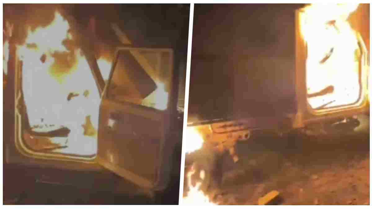 नर्मदापुरम में गोवंश तस्करी पर भड़का ग्रामीणों का आक्रोश: पिकअप में लगाई आग, ड्राइवर फरार