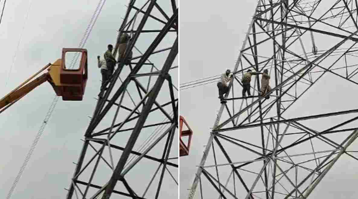 बेटे के वियोग में टावर पर चढ़ी महिला, लंबी मिन्नतों के बाद उतरी नीचे, जानें क्या है पूरा मामला 