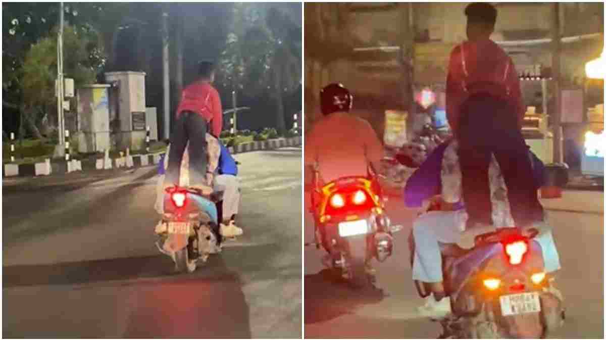 भोपाल में सड़क पर जानलेवा स्टंट: नाबालिग बच्चे ने चलती बाइक पर खड़ा होकर किया खतरनाक करतब, वायरल वीडियो ने मचाई सनसनी