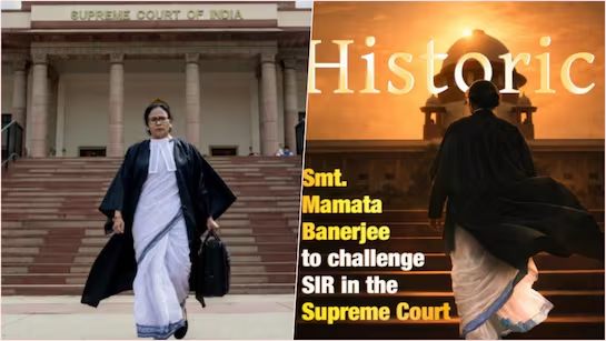 सुप्रीम कोर्ट पहुंचीं ममता बनर्जी, SIR पर आज होनी है सुनवाई ; कोर्ट में अपना पक्ष रखने वाली पहली मौजूदा मुख्यमंत्री होंगी