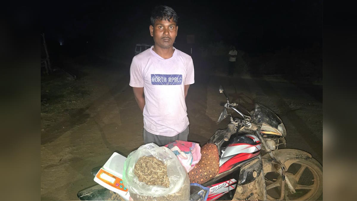 गांजा का अवैध परिवहन करने वाला गिरफ्तार, मोटरसाइकिल में महाराष्ट्र से गांव ले जा रहा था मादक पदार्थ…