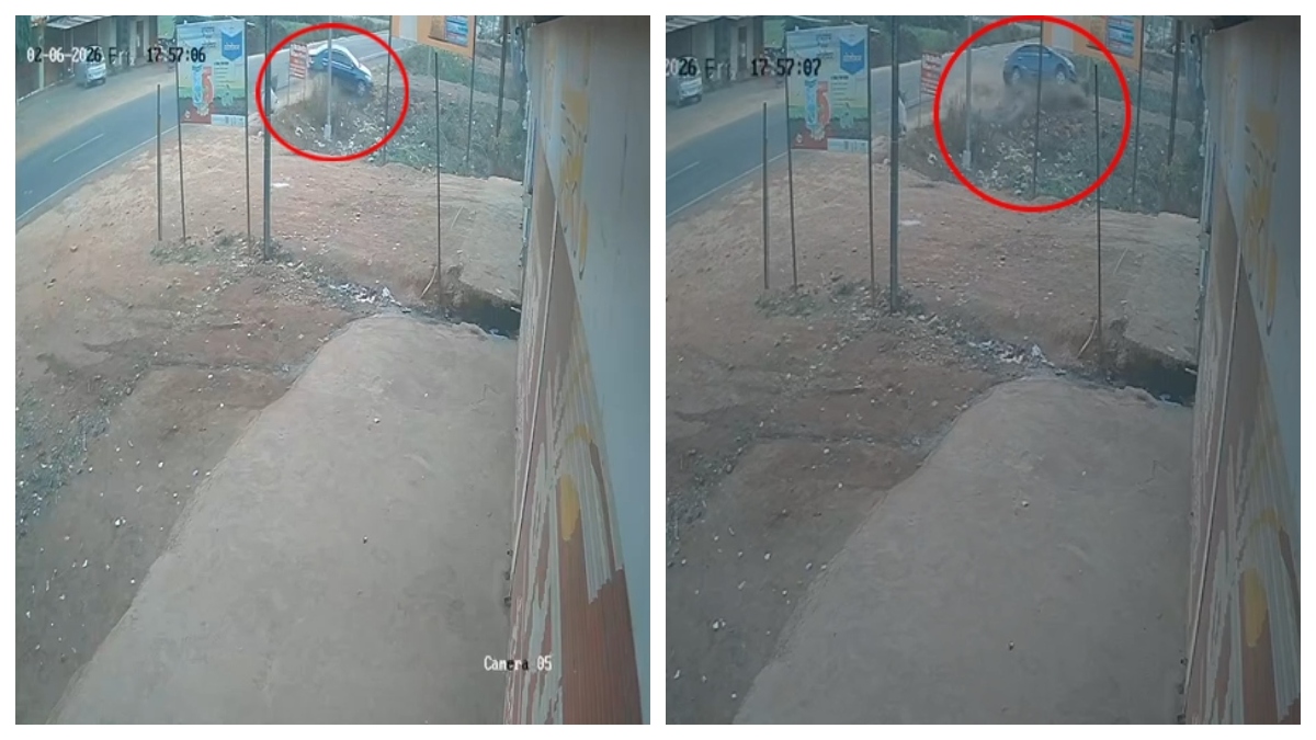 नशे में कार चलाना पड़ा महंगा: 3 बार पलट कर गड्ढे में गिरी गाड़ी, मची अफरा-तफरी