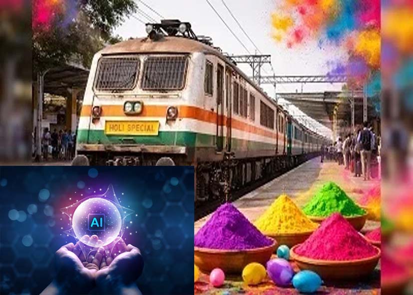 होली पर रेल यात्रियों को बड़ी राहत: AI से भीड़ नियंत्रित करेगा रेलवे, 15–20 मिनट में तैयार होंगी स्पेशल ट्रेनें