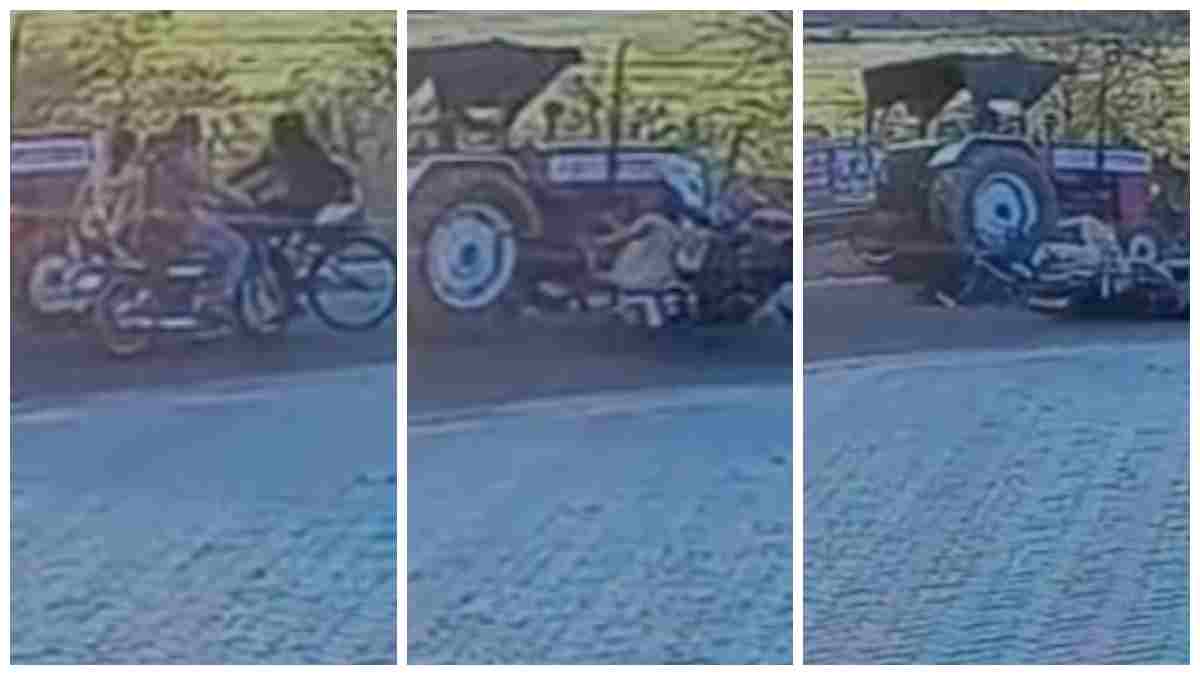 दर्दनाक: ओवरटेक करती बाइक ने युवती को मारी टक्कर; पास से जा रहे ट्रैक्टर ने कुचला, मौके पर मौत, CCTV में कैद हुआ दिल दहला देने वाला मंजर  