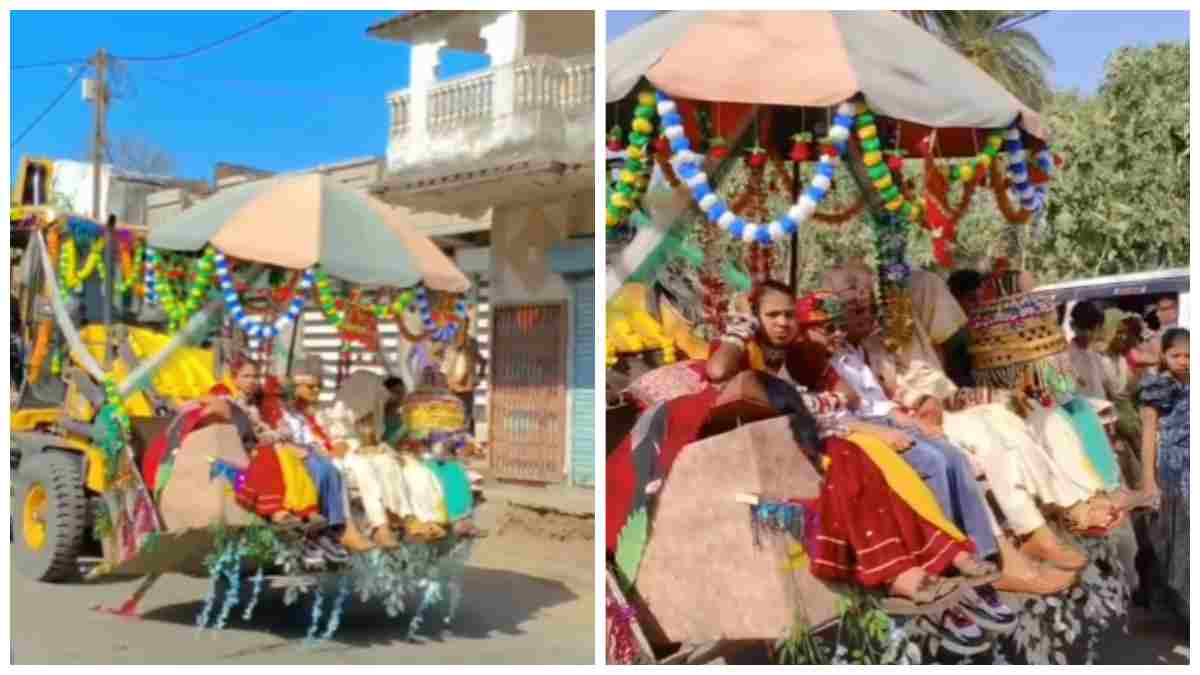 ना हेलीकॉप्टर, ना घोड़ी, ना लग्जरी कार… दूल्हा अपनी दुल्हन को लेने हो गया बुलडोजर पर सवार, Video वायरल 