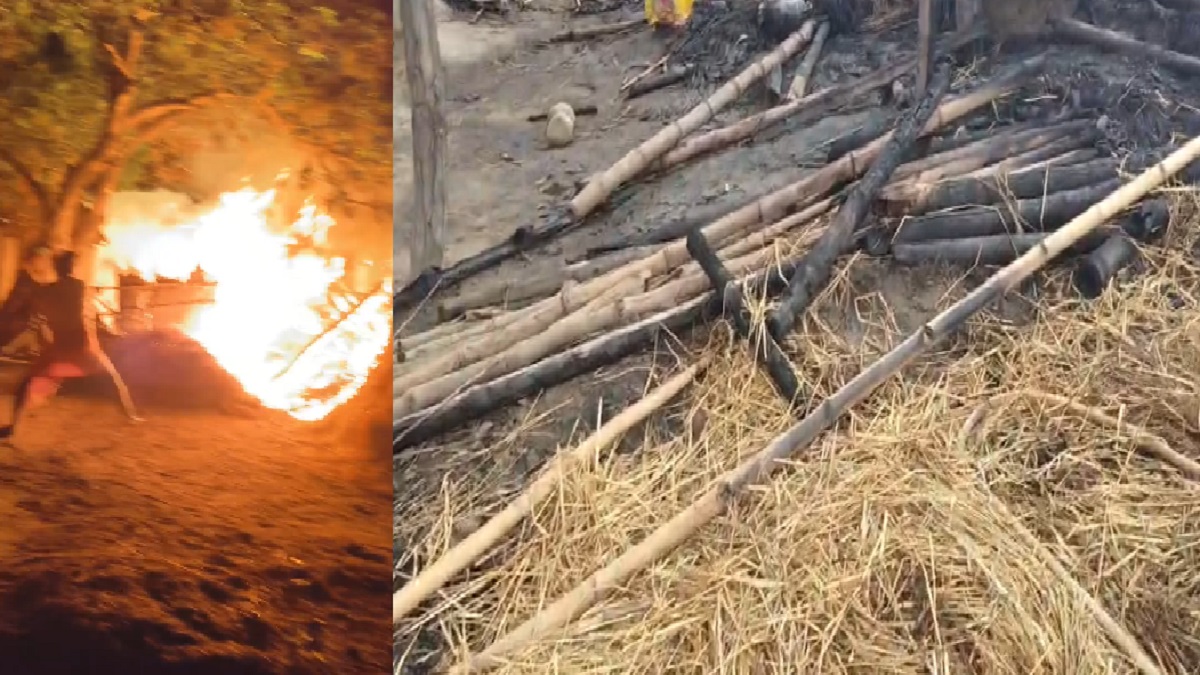 बिहार के बगहा में आग का तांडव: लाखों की संपत्ति और दो घर जलकर राख, तीन पशुओं की दर्दनाक मौत, कई झुलसे