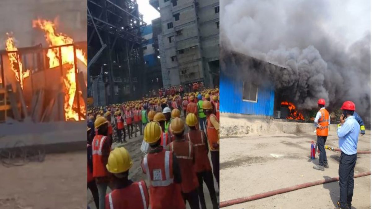 अडानी पावर प्लांट में श्रमिक की मौत के बाद आगजनी, पथराव और तोड़फोड़ः शव को छिपाने की कोशिश के बाद भड़का मजदूरों का आक्रोश, भारी पुलिस बल तैनात