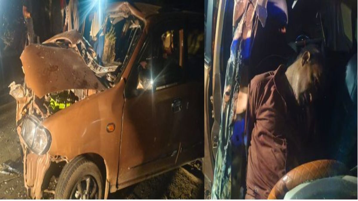 अनूपपुर सड़क हादसे में छत्तीसगढ़ के 2 लोगों की मौतः ट्रैक्टर के पीछे तेज रफ्तार कार जा घुसी, 2 लोग घायल