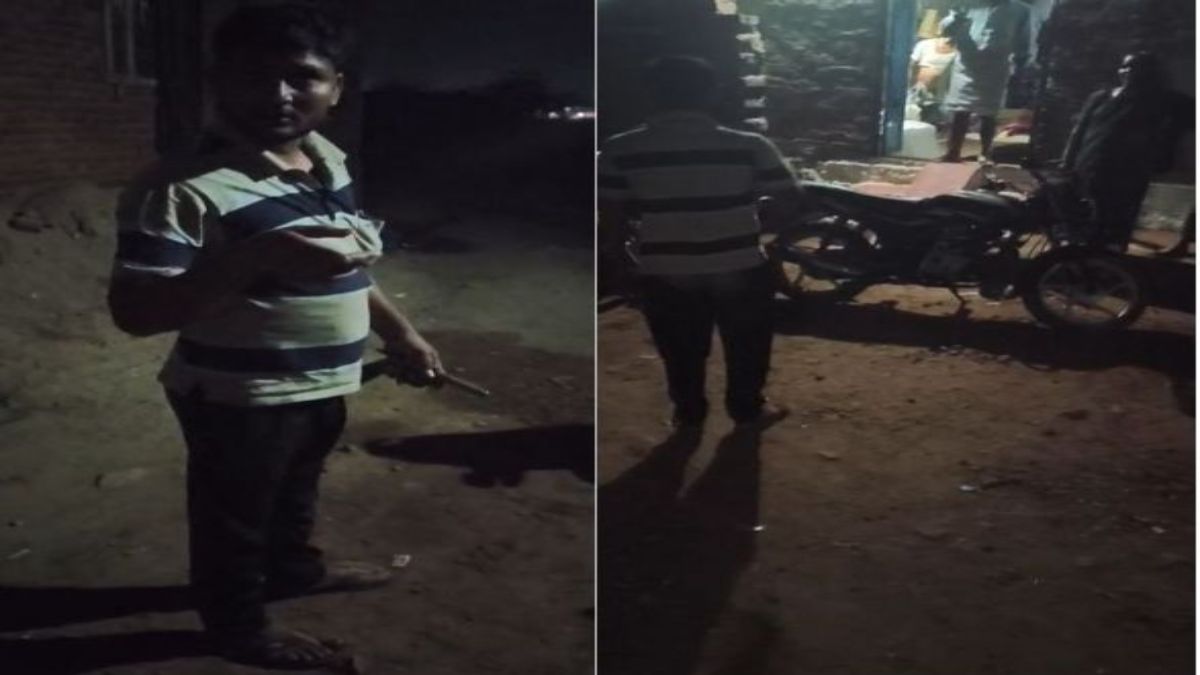 हवाई फायरिंग का आरोपी कट्टे के साथ गिरफ्तारः विवाहिता को धमकाने का वीडियो हुआ था वायरल