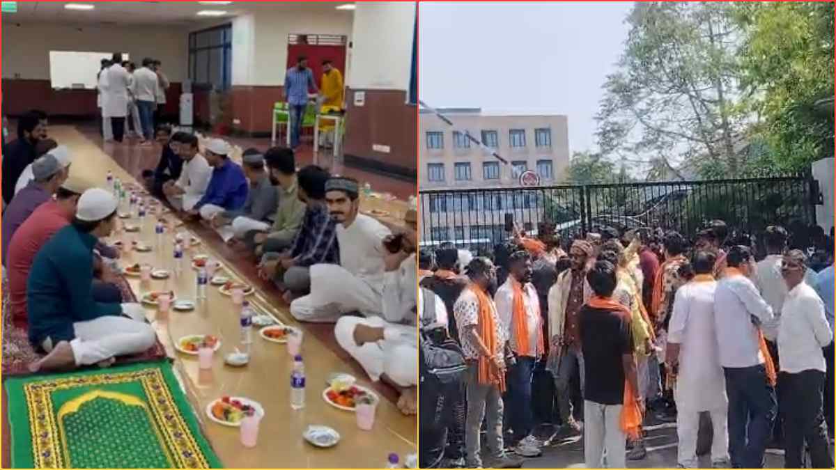 एम्स में इफ्तार पार्टी पर बवाल: बजरंग दल का प्रदर्शन, अस्पतालों का इस्लामीकरण करने के लगाए आरोप