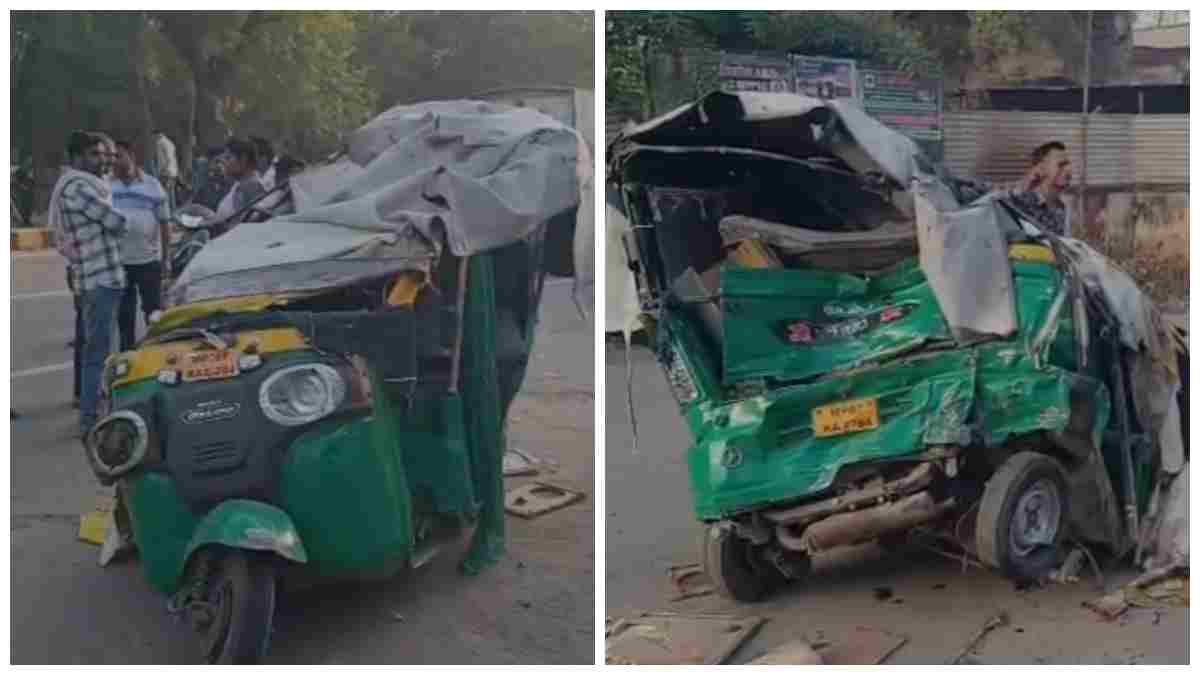 भीषण सड़क हादसे में एक ही परिवार के 5 लोगों की मौत: तेज रफ्तार कार ने ऑटो को मारी टक्कर, 4 घायल, माता के दर्शन कर मंदिर से लौट रहे थे सभी  