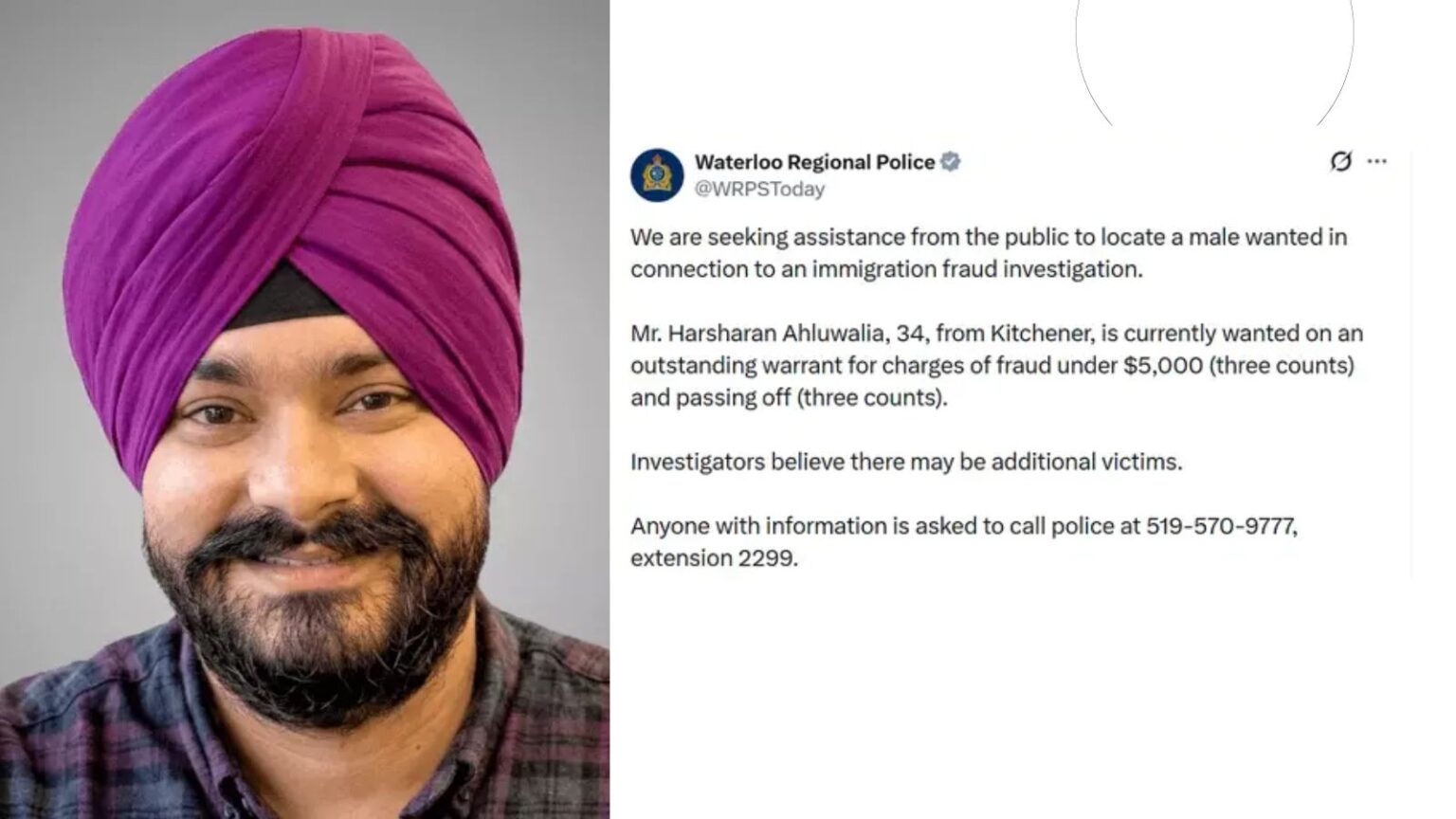 कनाडा में इस पंजाबी के लगे वांटेड के पर्चे, जानिए मामला