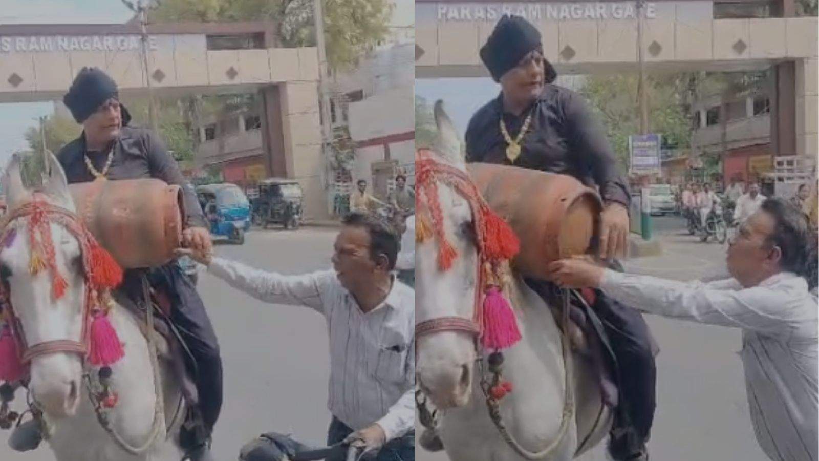 घोड़े पर सवार ‘डाकू’ ने बीच सड़क छीना सिलेंडर, बठिंडा में अनोखा प्रदर्शन देख लोग रह गए हैरान