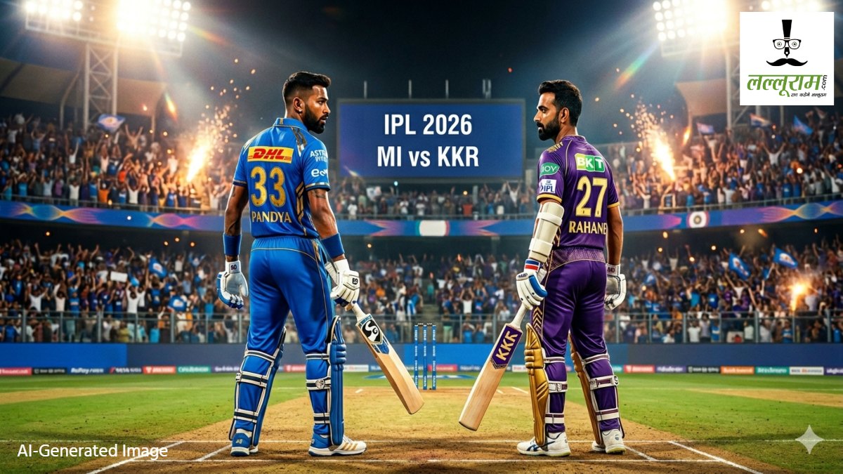IPL 2026 : MI ने जीता टॉस, KKR करेगी पहले बल्लेबाजी, देखें दोनों टीमों की प्लेइंग 11