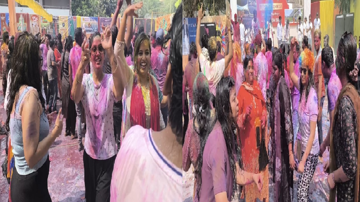 मुजफ्फरपुर में ‘रंग बरसे’ की धूम: मारवाड़ी युवा मंच के होली उत्सव में सैकड़ों महिला-पुरुष झूमे, जमकर उड़े रंग-गुलाल