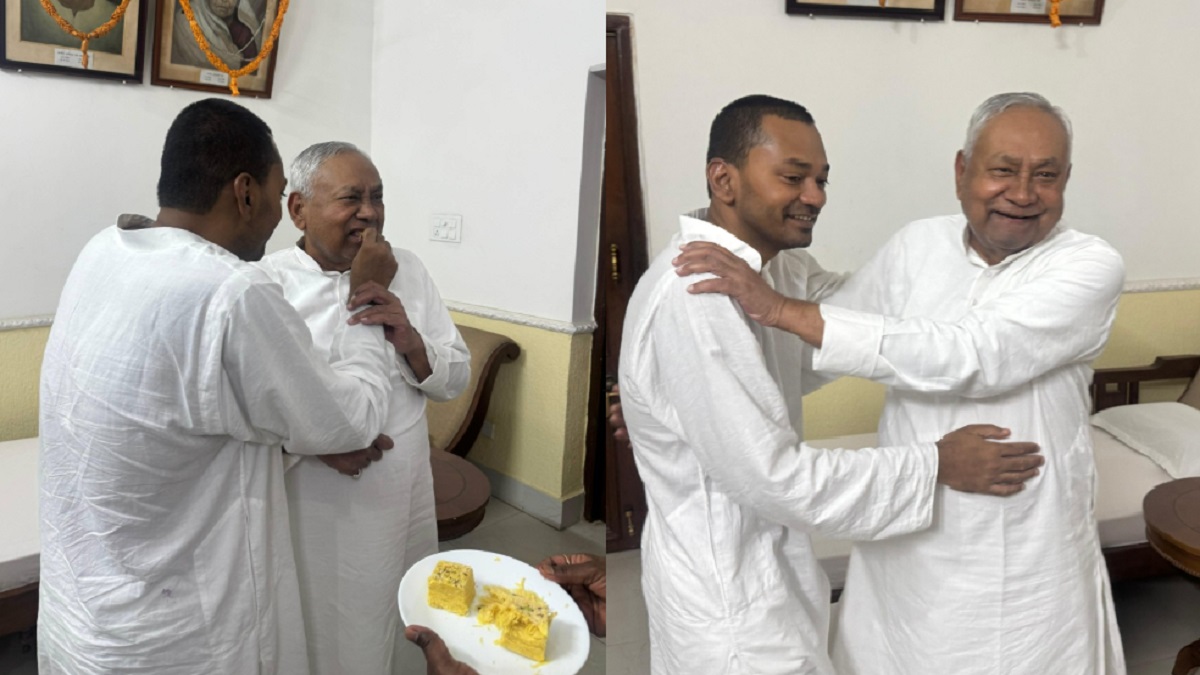 जदयू में शामिल होते ही पिता के पास पहुंचे निशांत, सीएम नीतीश को मिठाई खिलाकर लिया आशीर्वाद