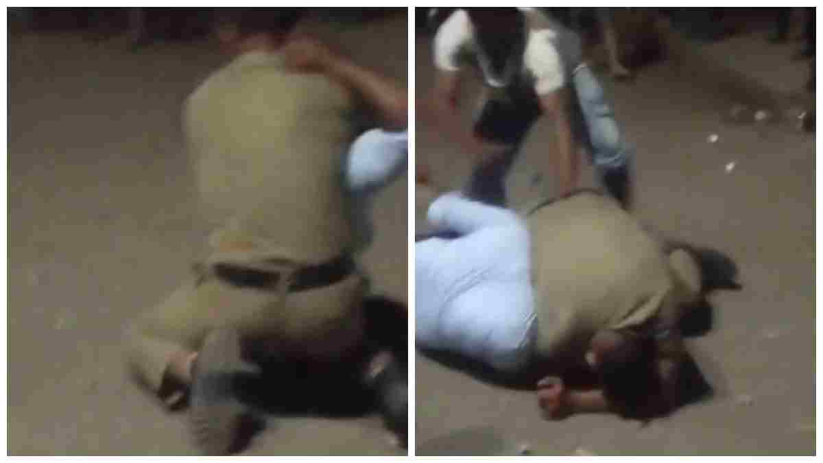 अपराधियों के हौसले बुलंद! नशे में धुत शराबियों ने पुलिसकर्मियों को पटक-पटककर पीटा, Video वायरल