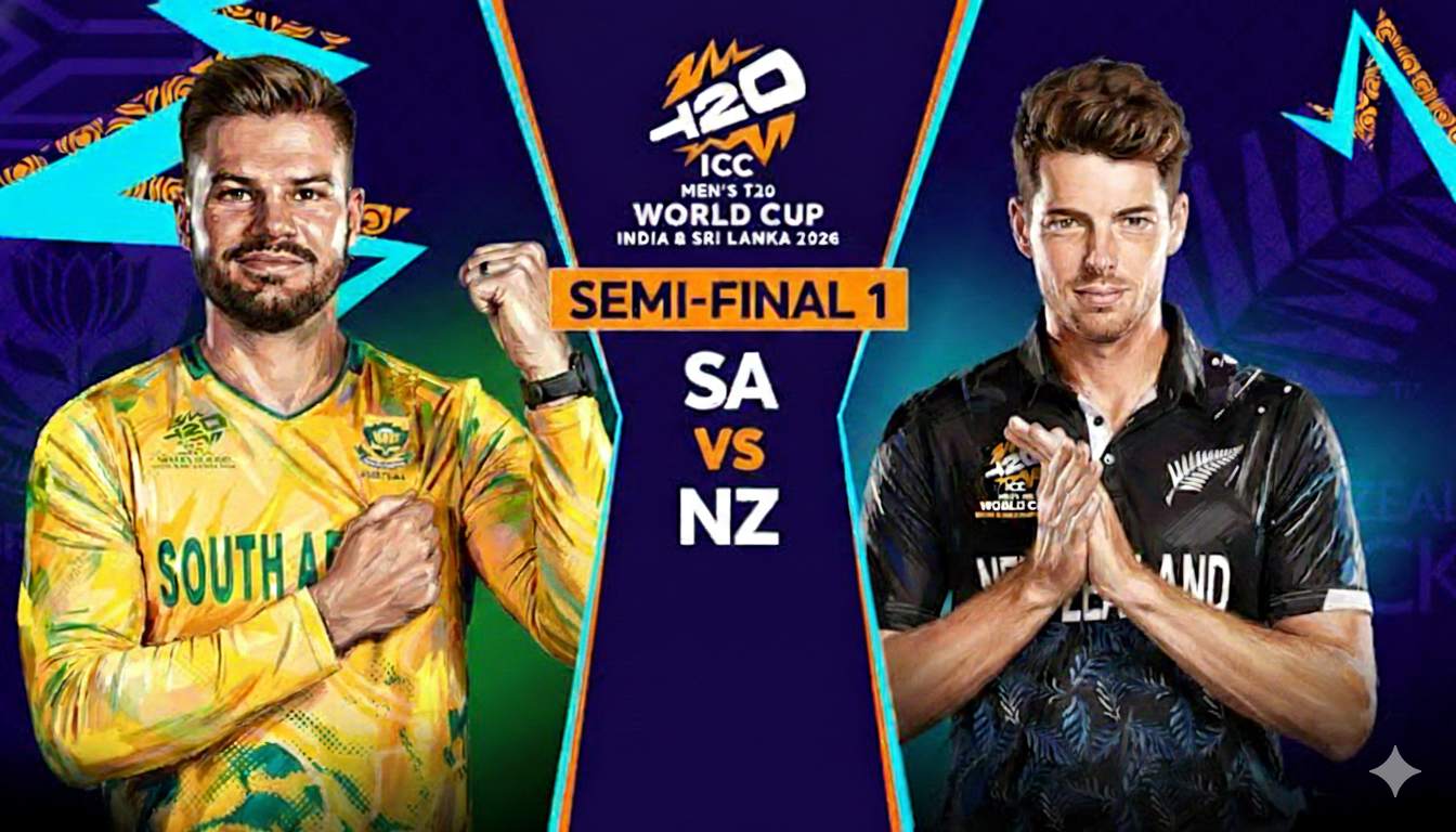 T20 World Cup 2026: कल साउथ अफ्रीका और न्यूजीलैंड के बीच खेला जाएगा पहला सेमीफाइनल, जानिए हेड टू हेड और वर्ल्ड कप नॉकआउट में किस टीम का है दबदबा?
