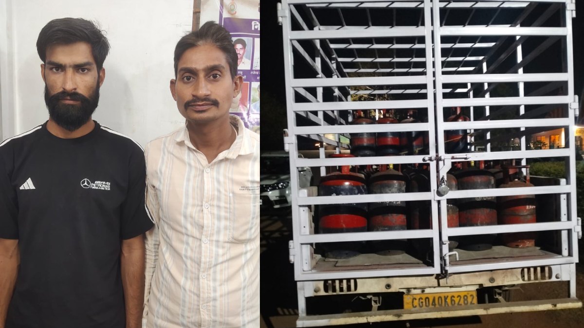 पुलिस की बड़ी कार्रवाई : अवैध रूप से सिलेंडर बेचने ग्राहक तलाश रहे दो आरोपी गिरफ्तार, 45 कॉमर्शियल गैस सिलेंडर जब्त