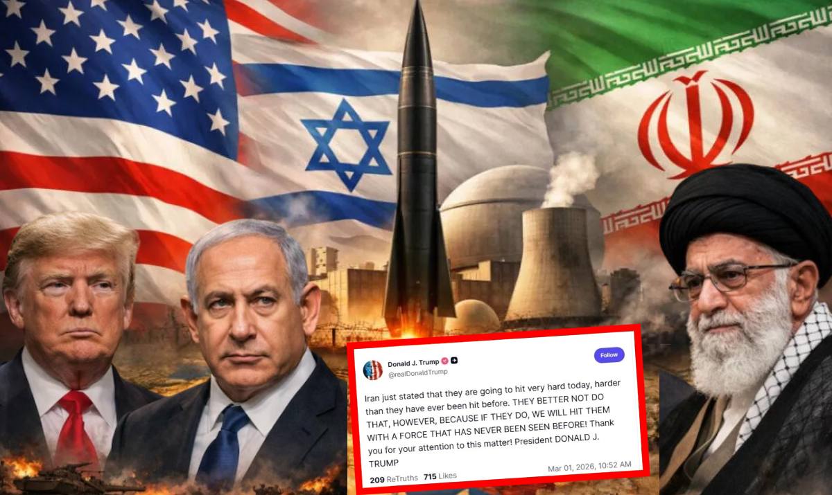 रहम की भीख मांगेगा ईरान, आज करूंगा अबतक का सबसे बड़ा हमला..,’ ईरान के केमिकल हथियार के इस्तेमाल की धमकी पर डोनाल्ड ट्रंप का ऐलान