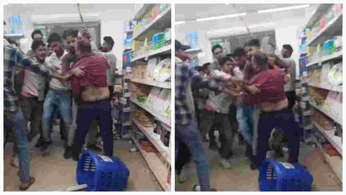 मॉल में हाईवोल्टेज ड्रामा: दो पक्षों में हुई मारपीट, जमकर चले लात-घूंसे और डंडे, Video वायरल  