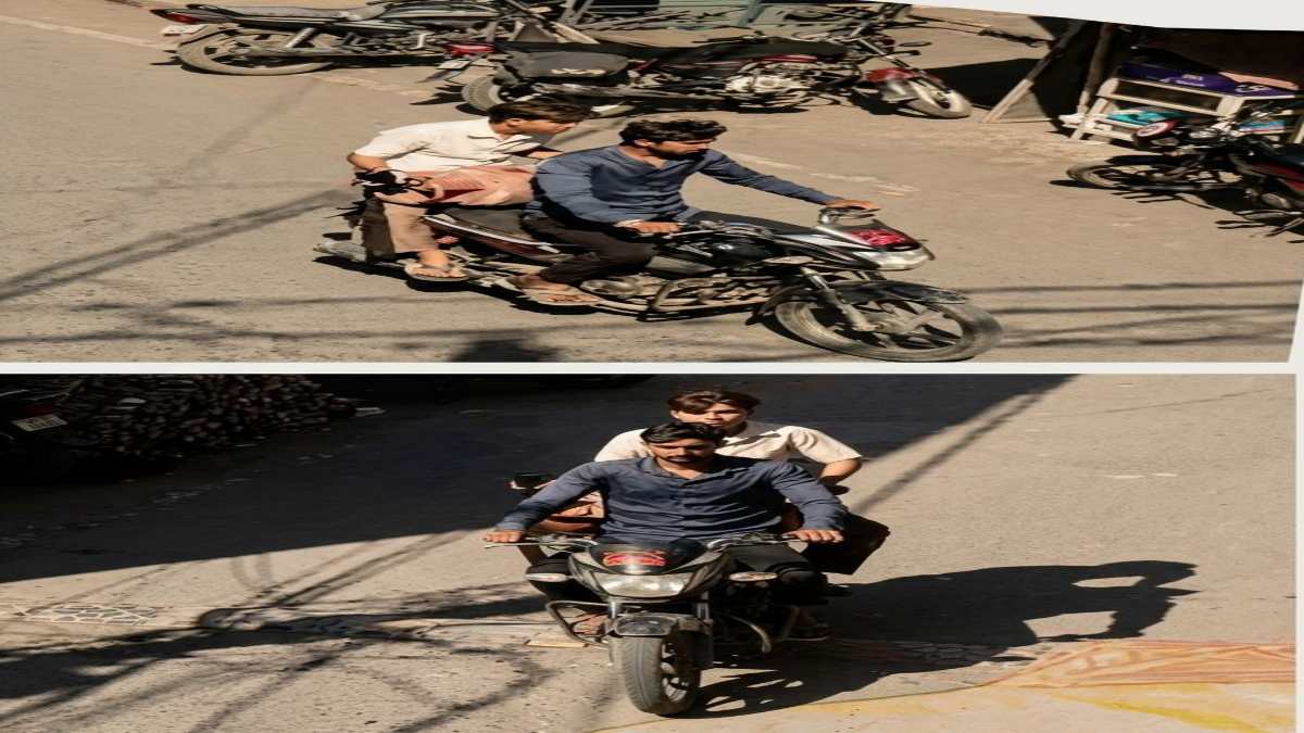 गैस सिलेंडरों की मारामारी के बीच दिनदहाड़े चोरी: घटना सीसीटीवी कैमरे में कैद, बाइक सवार युवकों ने वारदात को दिया अंजाम