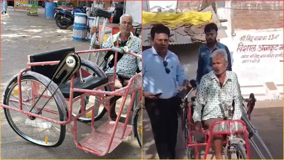 300 मीटर बाद दिव्यांग की ट्राई साइकिल ने तोड़ा दम: ज्योतिरादित्य सिंधिया ने अधिकारी को लगाई फटकार, कहा- दिव्यांगजनों के अधिकारों से समझौता नहीं