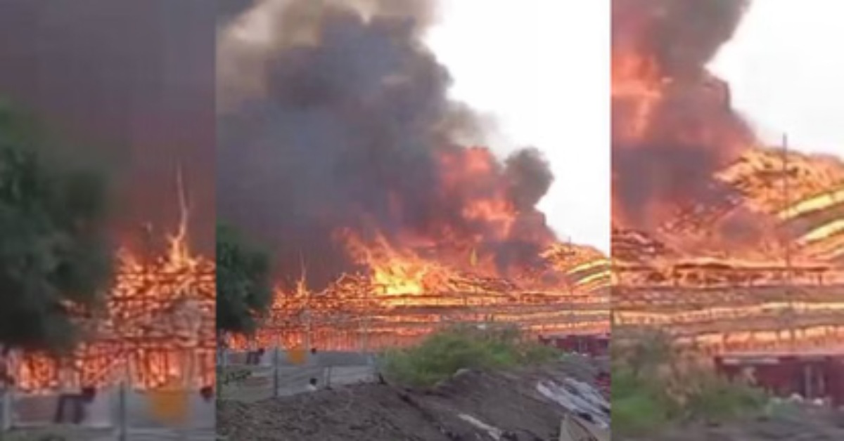 अयोध्या राजघाट में श्री लक्ष्मीनारायण महायज्ञ में लगी भीषण आग, मंत्री दयाशंकर की अध्यक्षता में हो रहा यज्ञ