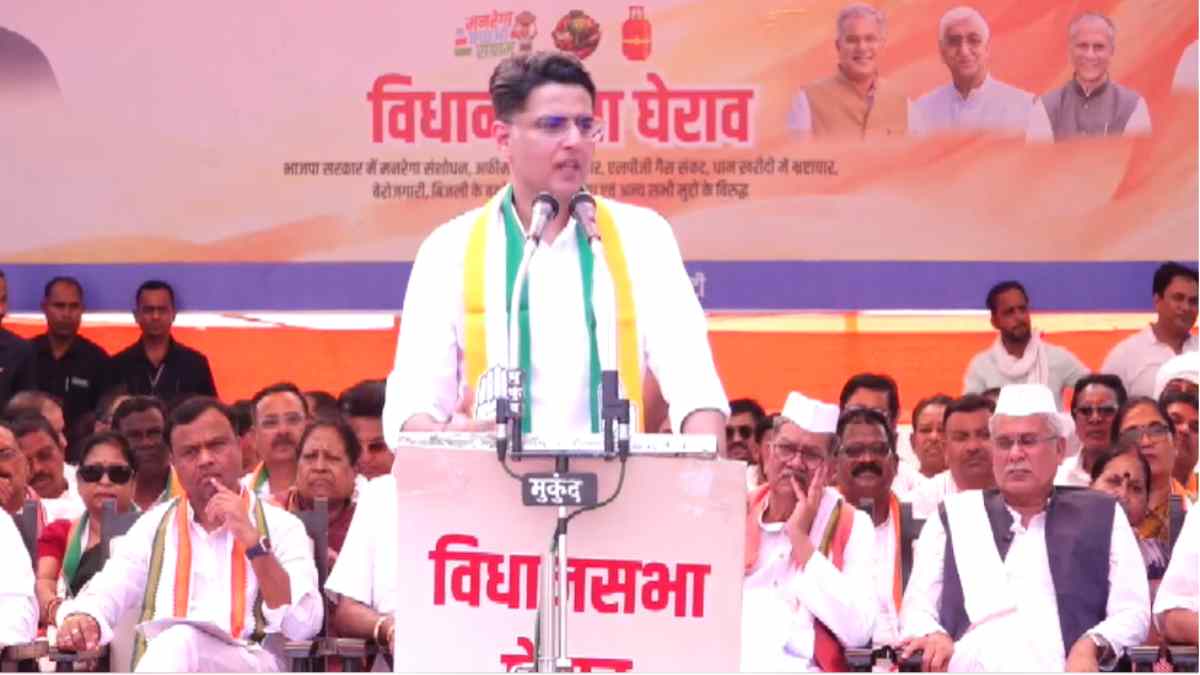 मनरेगा, महंगाई और बढ़ते अपराध पर कांग्रेस का विधानसभा घेराव : प्रदेश प्रभारी सचिन पायलट ने कहा – दबाव में फैसले ले रही भाजपा सरकार