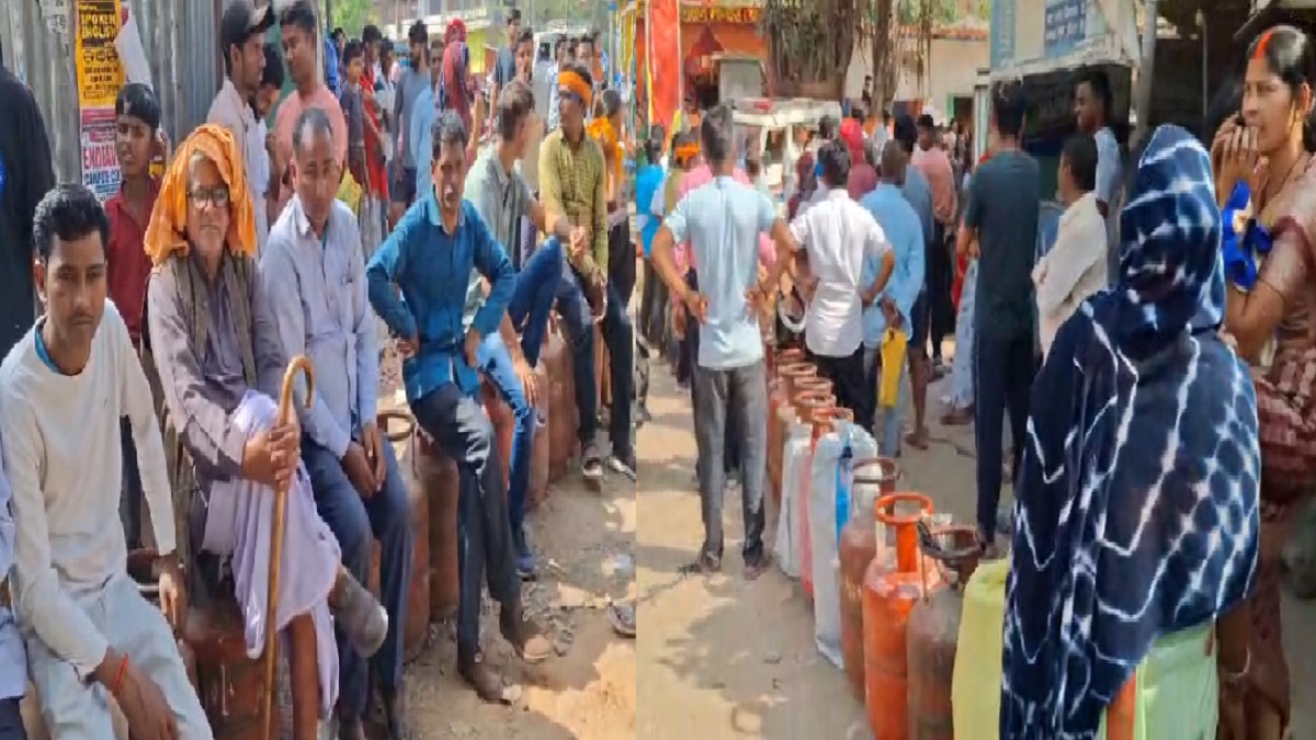 रोहतास में रसोई गैस के लिए हाहाकार: घंटों लाइन में लगने बावजूद खाली हाथ लौट रहे लोग, एजेंसी पर कालाबाजारी का आरोप