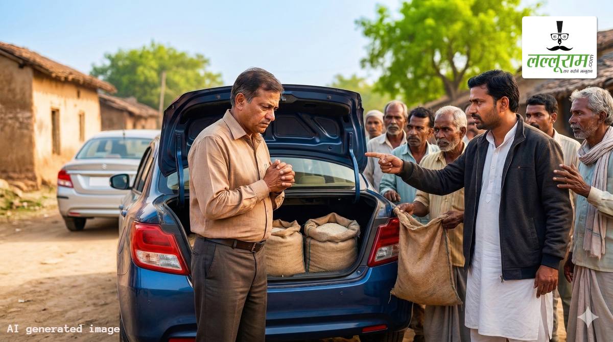 स्कूल के मिड डे मील का चावल अपनी कार में लोड कर घर ले जा रहे थे प्रधानपाठक, ग्रामीणों ने रंगे हाथ पकड़ा, चोरी का लगाया आरोप, जांच में जुटी पुलिस