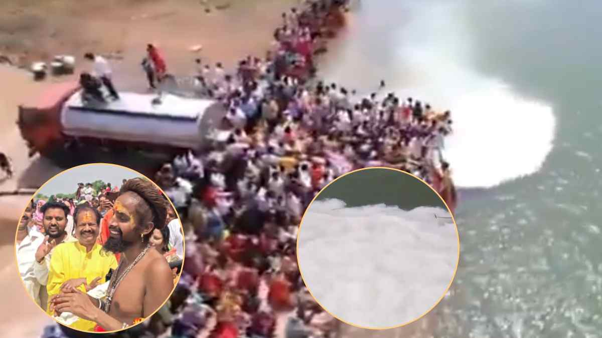 मां नर्मदा का 11000 लीटर दूध से अभिषेक, सोना-चांदी समेत 41 टन सामग्री की दी आहुति, चर्चा में शिवानंद महाराज का यज्ञ