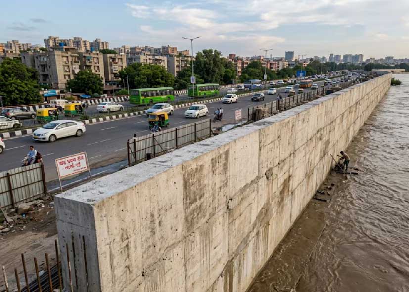 दिल्ली यमुना के बढ़ते जलस्तर से स्थायी राहत की तैयारी, 50 करोड़ की लागत से बनेगी ‘सुरक्षा कवच’दीवार