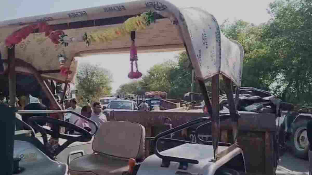 कृषि मंडी में मौत का तांडव: लहसुन से भरी ट्रैक्टर-ट्रॉली की चपेट में आया युवक, गुस्साए ग्रामीणों ने किया चक्काजाम