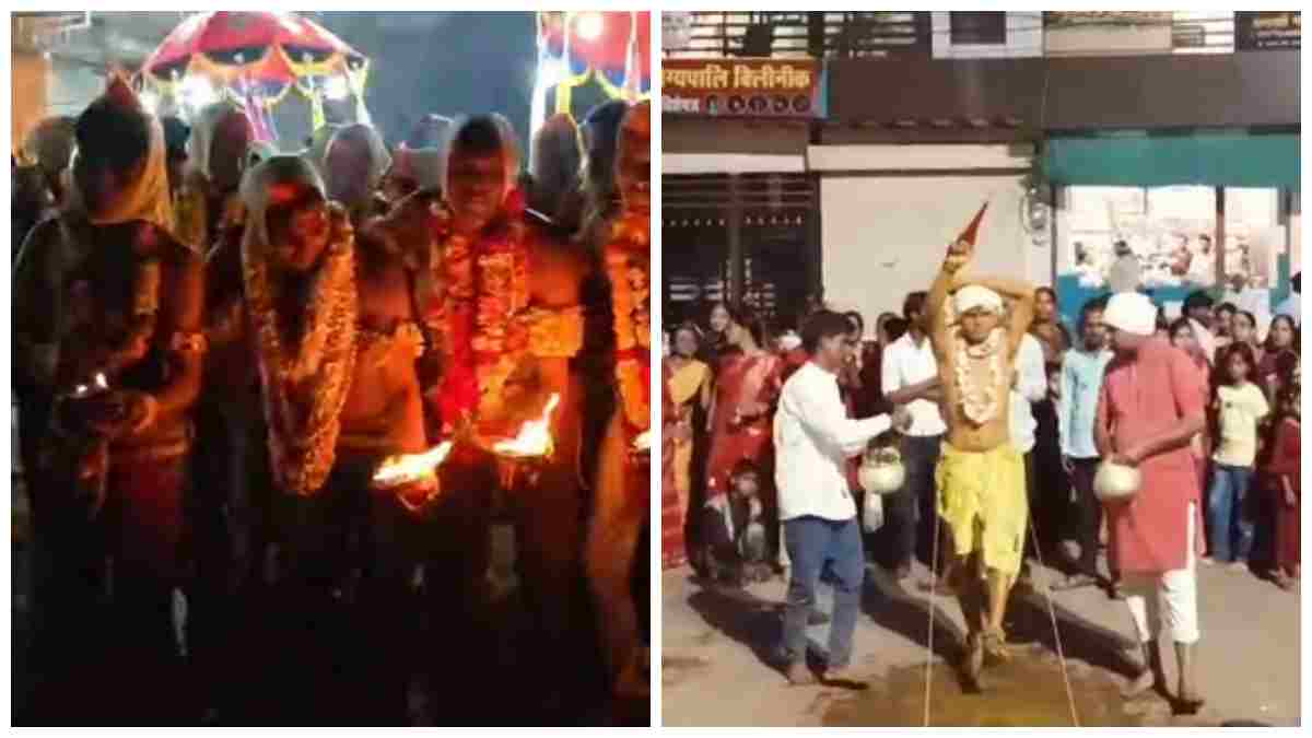 पांच सौ वर्ष पुरानी दिल दहला देने वाली परंपरा: आस्था ऐसी कि नाचते गाते पूरा करते हैं ग्रामीण, देखने में किसी सजा से कम नहीं 