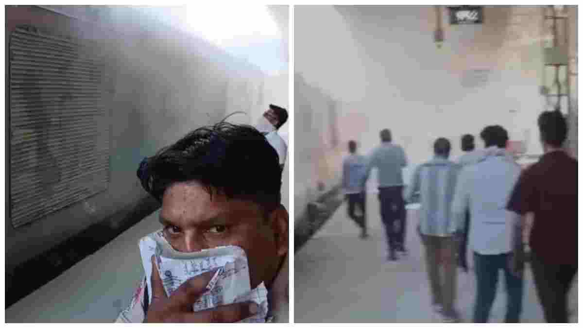 भोपाल स्टेशन पर बड़ा हादसा टला: भोपाल-जोधपुर एक्सप्रेस की जनरेटर कार में शॉर्ट सर्किट से उठा धुआं, पूरा प्लेटफॉर्म धुएं से घिरा