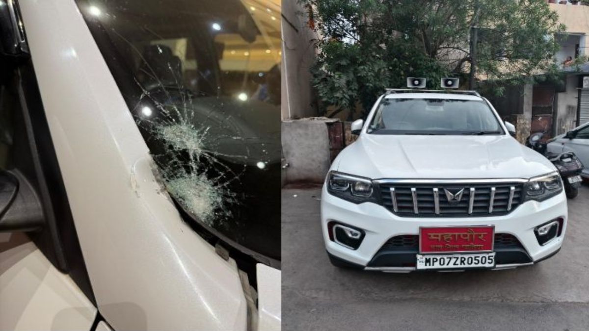 महापौर की गाडी पर उज्जैन में हमला: बदमाशोx ने हाइवे पर लोहे की रोड से किया हमला, कांच हुआ क्षतिग्रस्त
