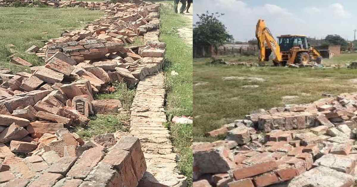 ‘बाबा’ का बुलडोजर बेलगाम! बिना सूचना और बिना किसी नोटिस के किसानों की गिराई गई बाउंड्री वॉल, बीजेपी राज में अन्नदाताओं के साथ ये कैसा सलूक?