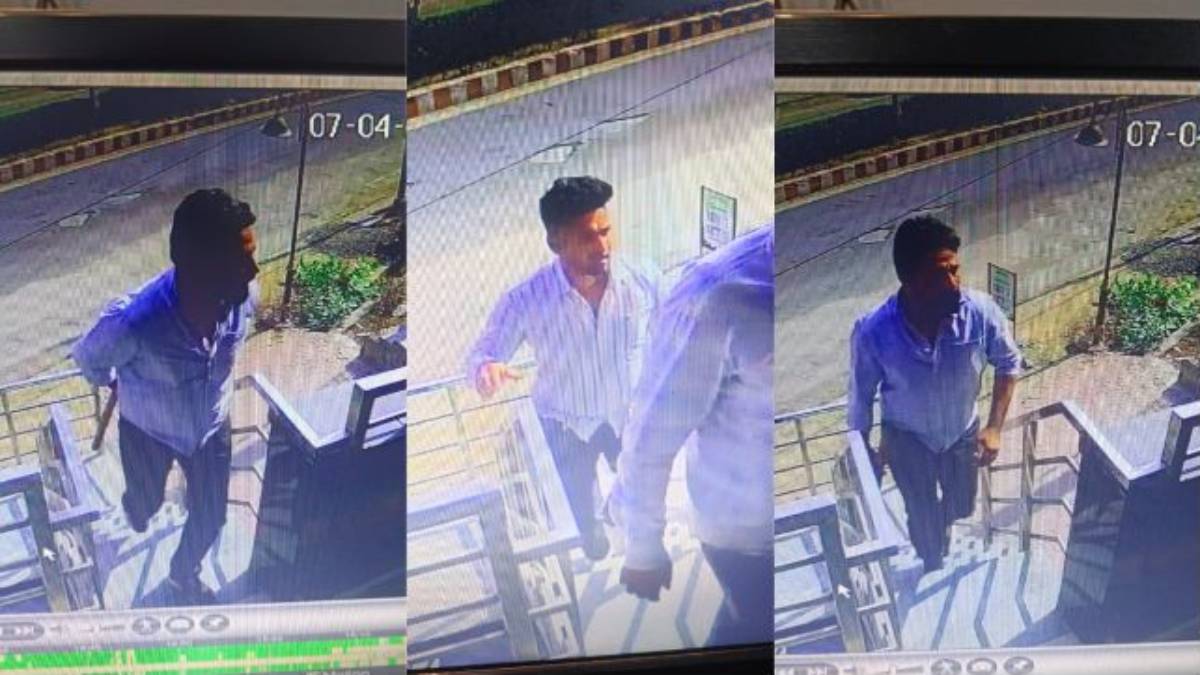 दिनदहाड़े इंश्योरेंस ऑफिस में घुसकर युवक पर जानलेवा हमला: कार में की तोड़फोड़, वारदात CCTV कैमरे में कैद