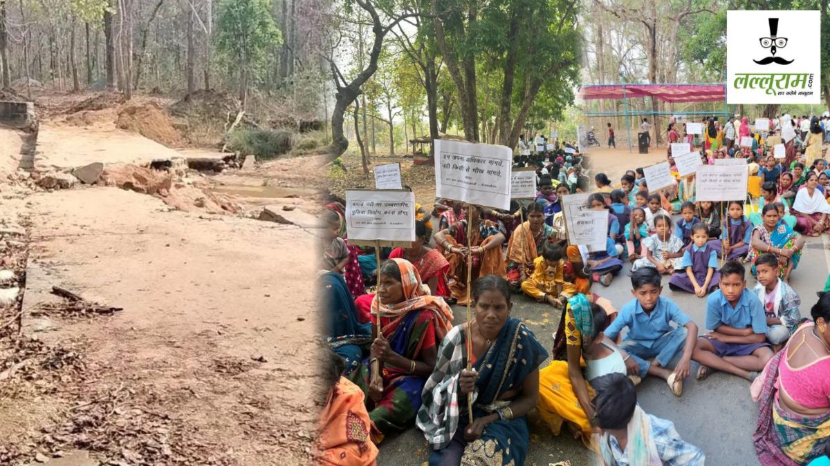 NH-130C पर चक्काजाम : कलेक्टर तक गुहार बेअसर, अब पुलिया निर्माण की मांग को लेकर अनिश्चितकालीन प्रदर्शन पर बैठे ग्रामीण, स्कूल ड्रेस में बच्चे भी हुए शामिल 