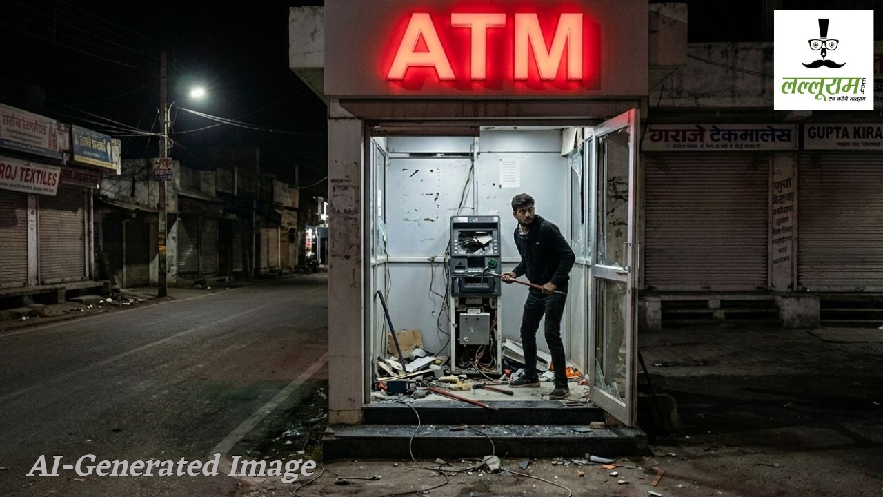 ATM मशीन तोड़कर रातों-रात अमीर बनने का प्लान फेल, आरोपी गिरफ्तार