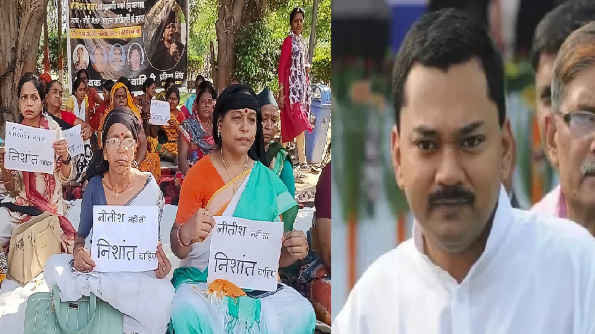 ‘नीतीश नहीं तो, निशांत चाहिए’, गांधी मैदान में सत्याग्रह पर बैठी महिलाएं, बोलीं- BJP से नहीं हो सकता बिहार का विकास