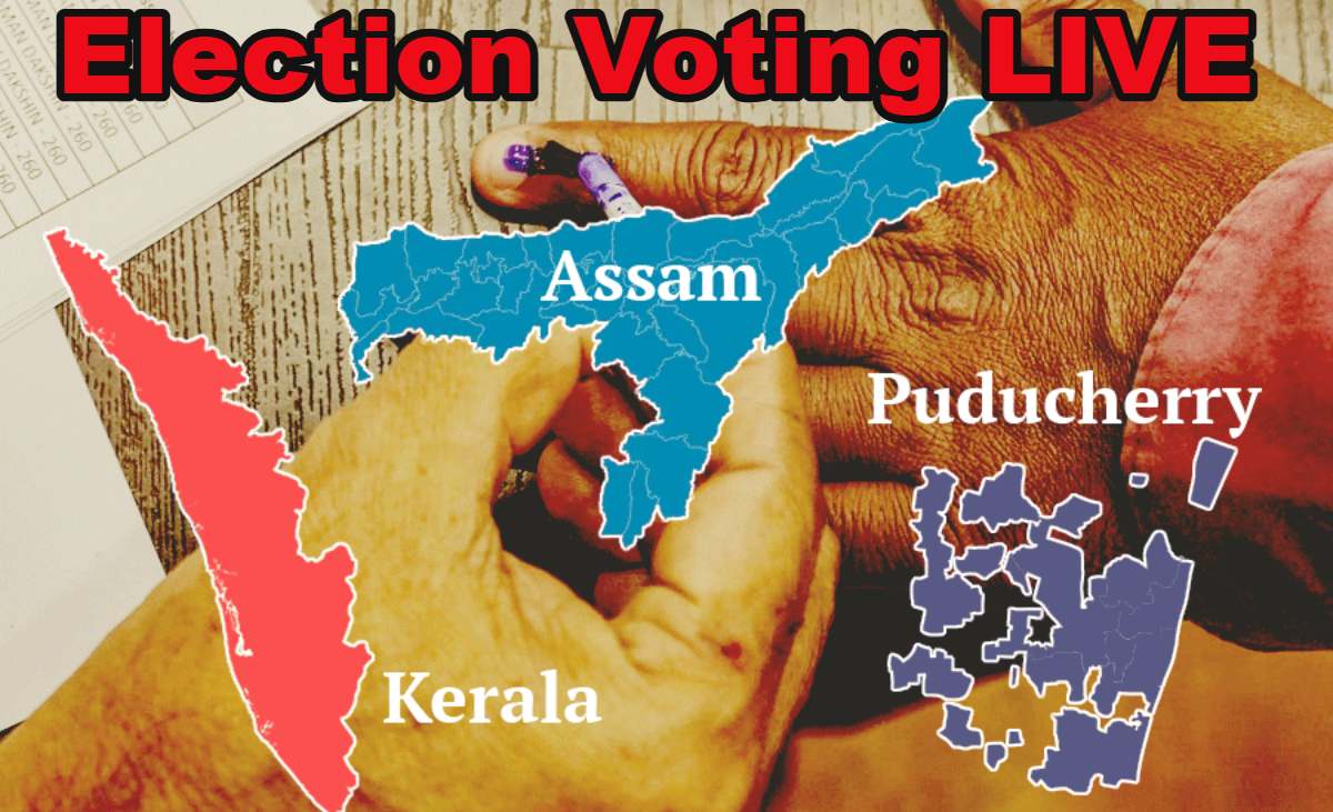 Assam, Keralam, Puducherry Election Voting LIVE: असम में भारी वोटिंग जारी, दोपहर 1 बजे तक 60% वोटिंग, पुडुचेरी में 57% तो केरलम में सबसे कम 50 फीसदी मतदान