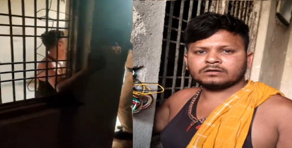 बदकिस्मत चोर: कुंडी खोलने के लिए जाली में डाला हाथ, फिर जो हुआ…देखें वीडियो